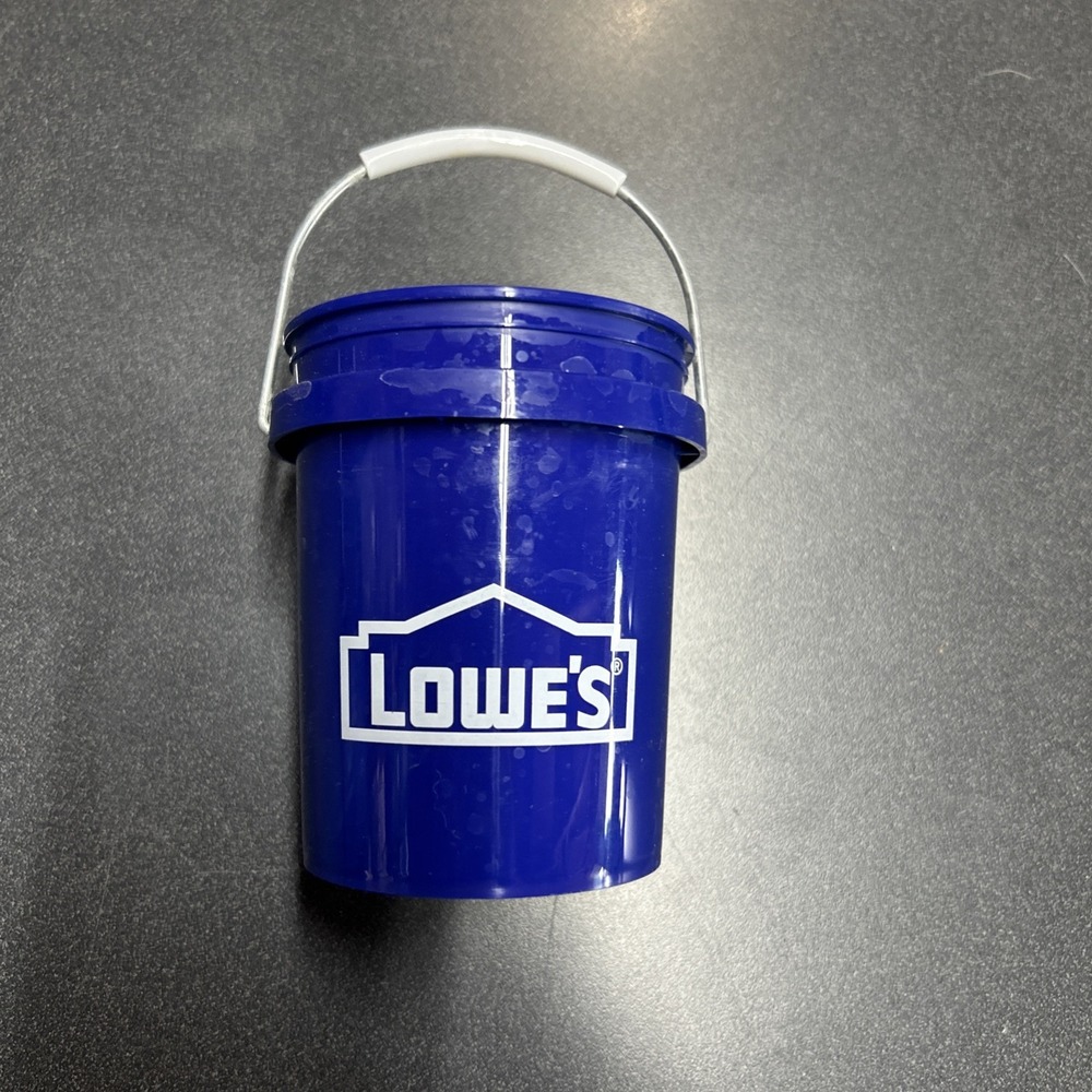 Lowe's Blue Plastic Tiny Bucket .42qrt Great Toy For Kids Cpix